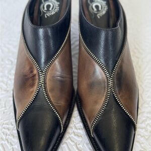 COPY - Charlie One Horse Cowboy Mules Black and Brown Leather 9.5